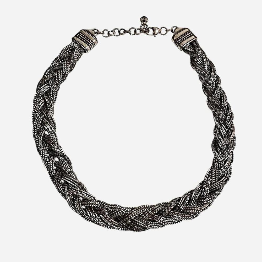Brighton Retired Braided Mesh Statement Necklace